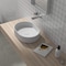 Ruvati 19 x 14 inch Fluted Vessel Bathroom Sink epiStone Solid Surface Modern Oval Matte White RVB2819WH - alternate 3